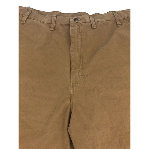Wrangler Rustler Men's Carpenter Shorts Size 46 Loose Fit Canvas Denim Brown - Picture 3 of 16